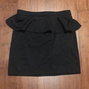 Black Peplum Skirt, Size 6 American Eagle